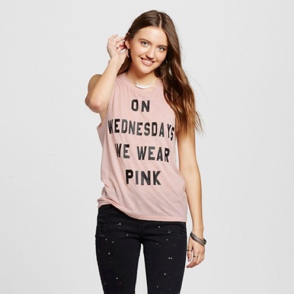 NWT Fifth Sun Mean Girls Wear Pink Tank Top size M